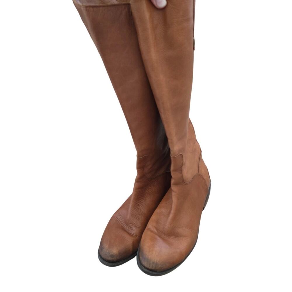 Sam Edelman Whiskey Leather Brown Riding Boot sz 9M $200 Boho Festival Basic - Picture 6 of 7
